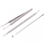 Instrument pentru tratamente cosmetice - CIS056, set 3 bucati + Cutie Cadou